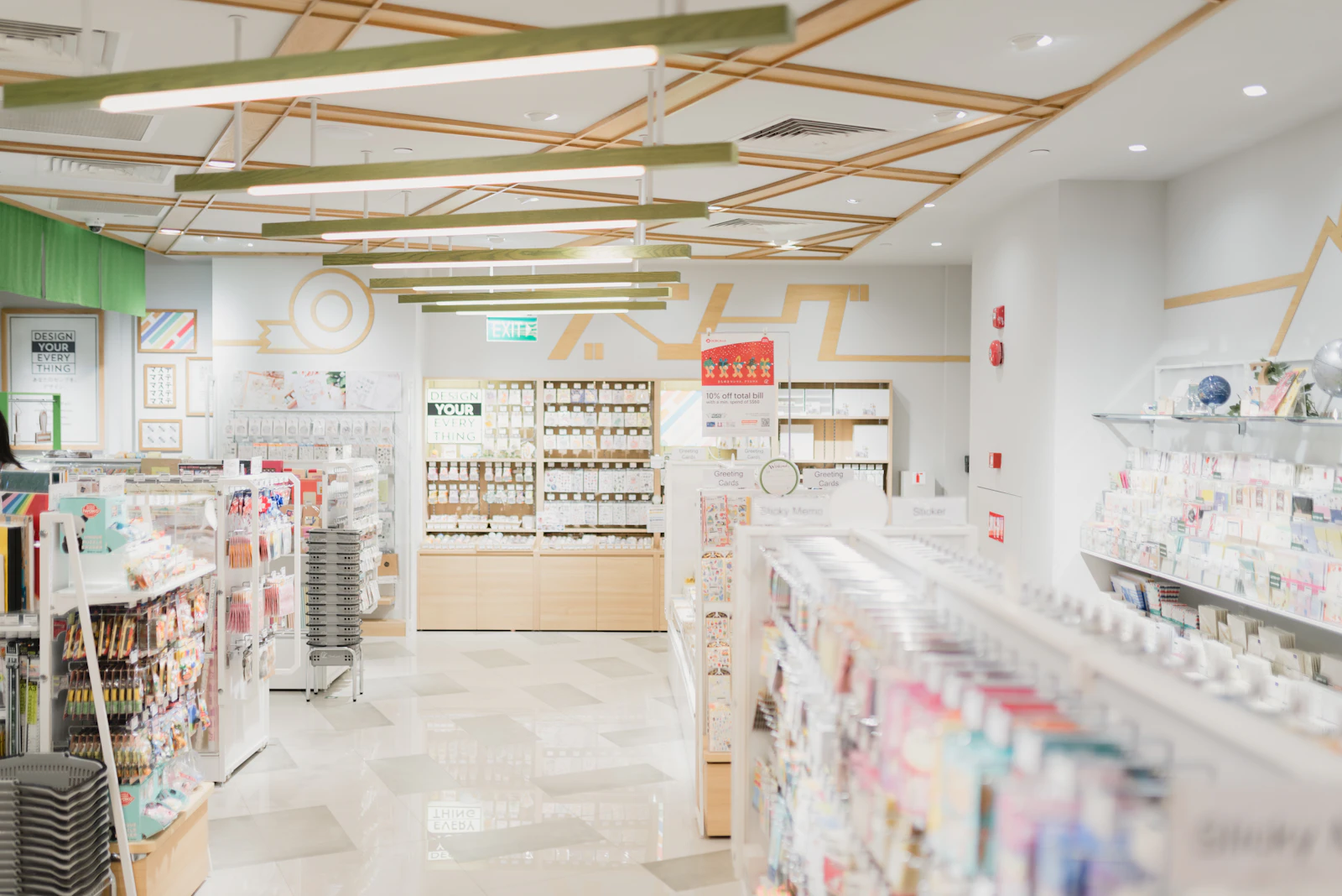 Interior of a community pharmacy with stocked shelves