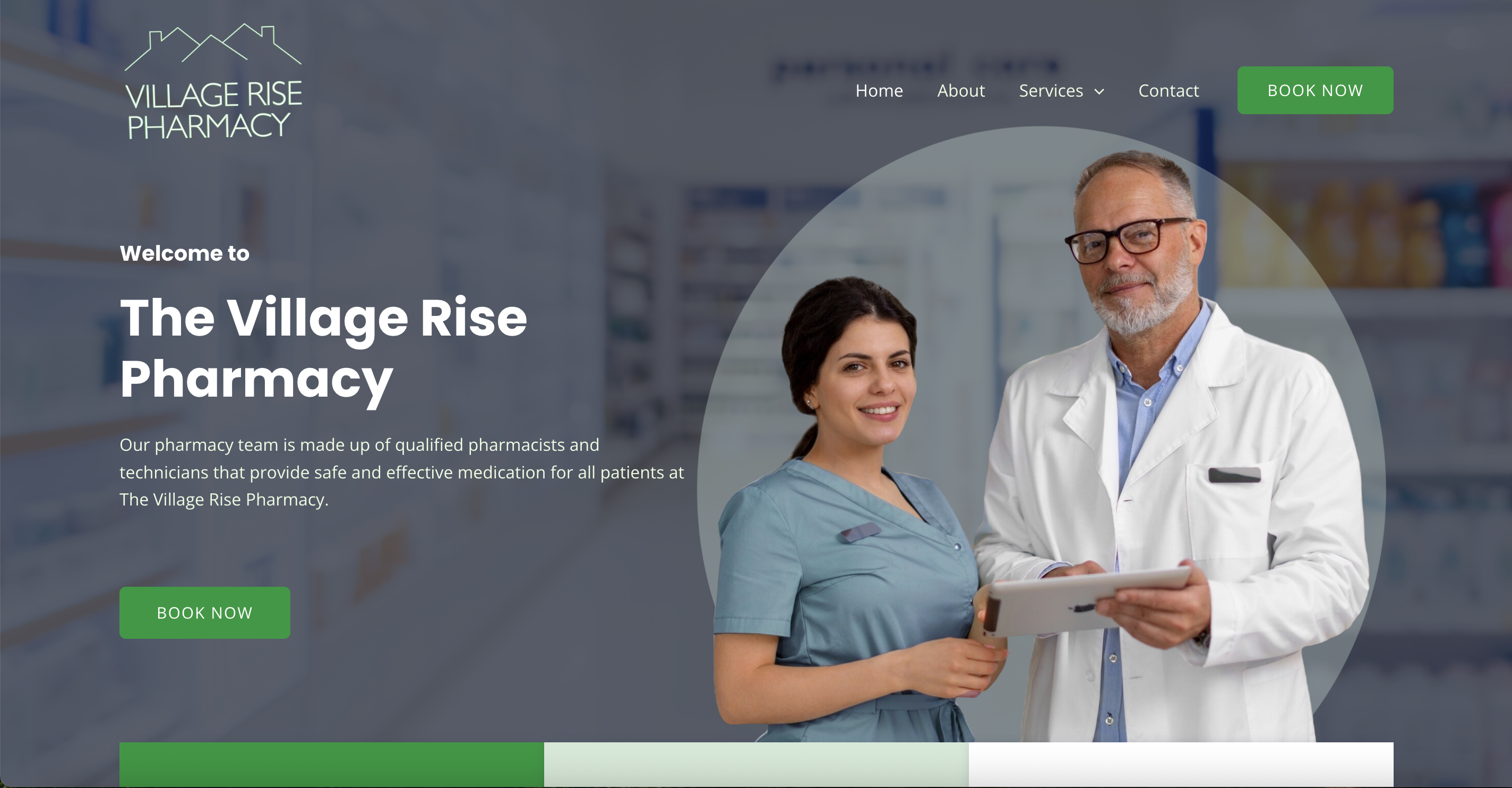 Village Rise Pharmacy website screenshot