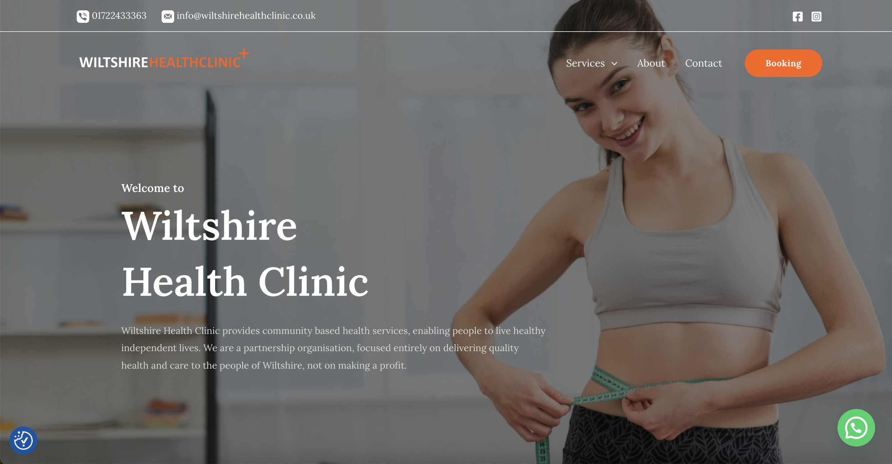 Wiltshire Health Clinic website screenshot